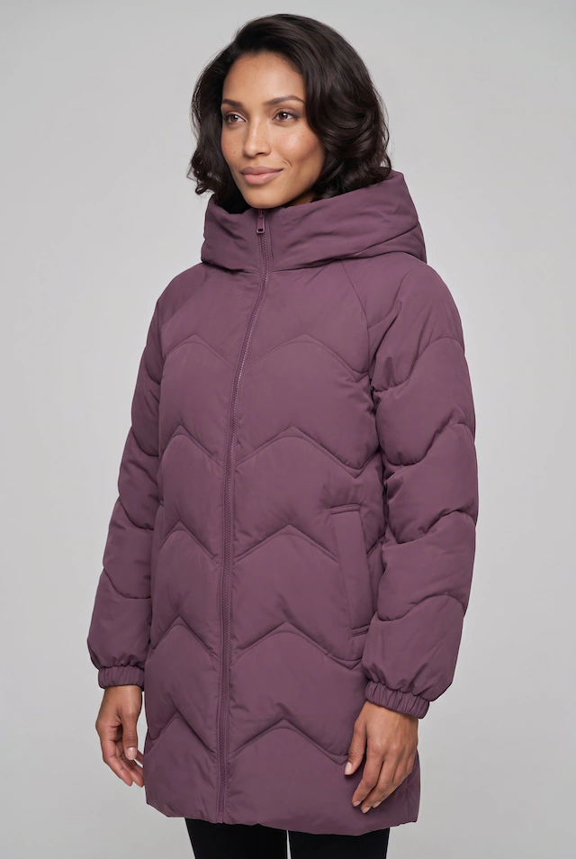 JDY Steppjacke »JDYPOWER LONG HOOD PUFFER OTW HAB« mit Kapuze Kunstfaser