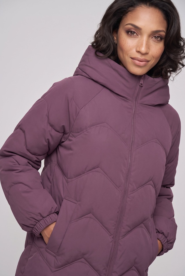 JDY Steppjacke »JDYPOWER LONG HOOD PUFFER OTW HAB« mit Kapuze Kunstfaser