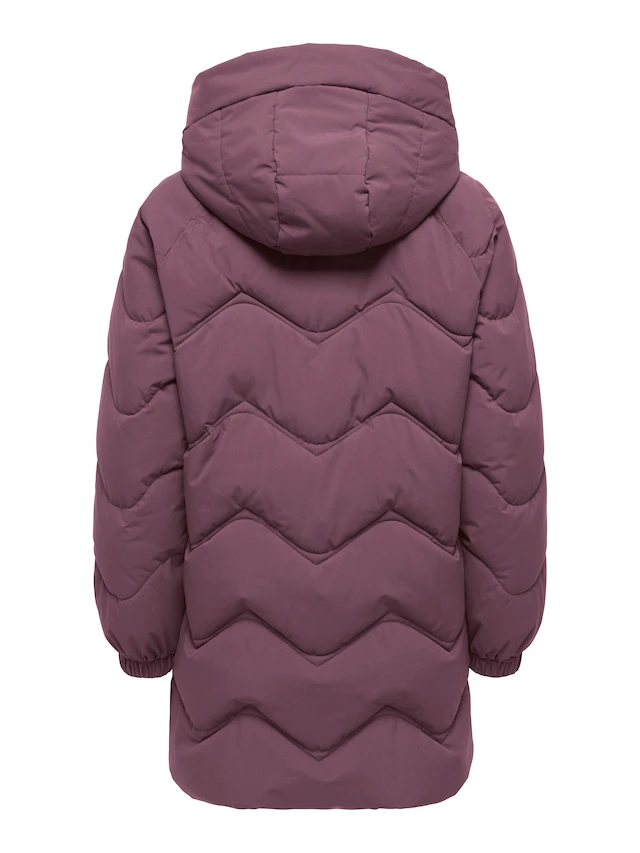 JDY Steppjacke »JDYPOWER LONG HOOD PUFFER OTW HAB« mit Kapuze Kunstfaser