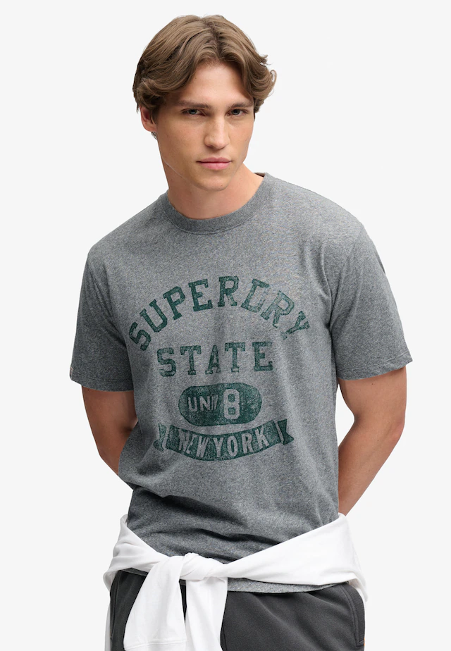 Superdry Rundhalsshirt »ATH ESS TEE« Baumwolle, loose fit
