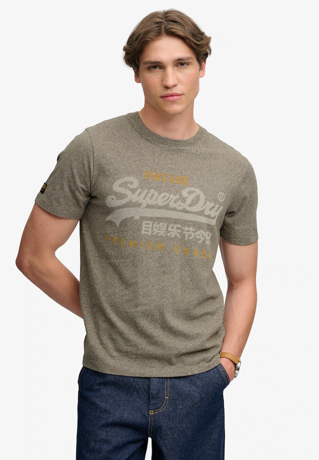 Superdry Rundhalsshirt »VL HERITAGE RELAXED TEE« Baumwolle, relaxed fit