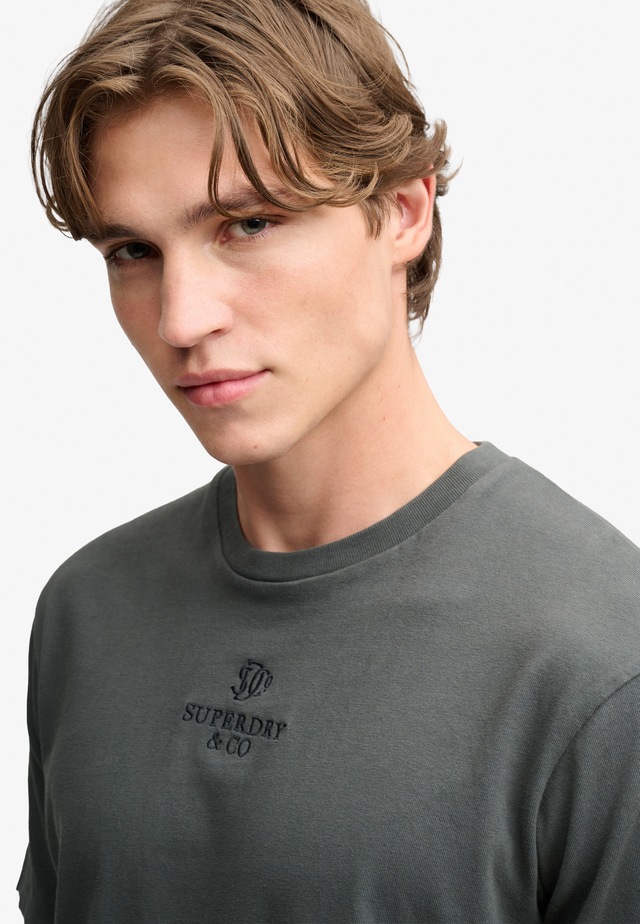 Superdry Rundhalsshirt »MICRO LOGO T SHIRT« Baumwolle, loose fit