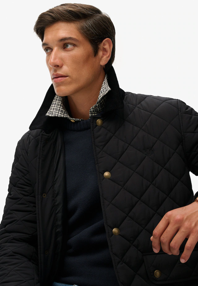 Superdry Steppjacke »QUILTED ESTATE COACH JACKET« Kunstfaser, regular fit