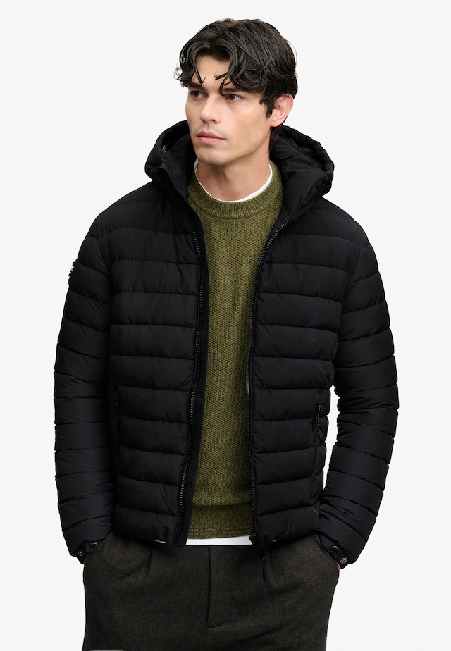 Superdry Steppjacke »HOOD FUJI MIDWEIGHT PADDED JKT« mit Kapuze Kunstfaser, slim fit