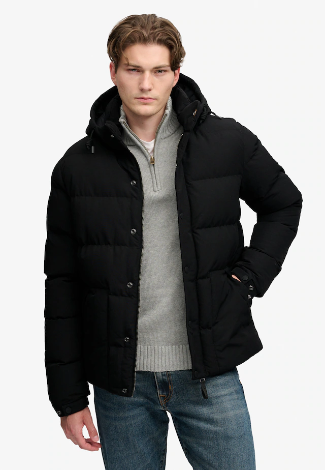 Superdry Steppjacke »CLASSIC EVEREST PUFFER JKT« mit Kapuze Kunstfaser, relaxed fit