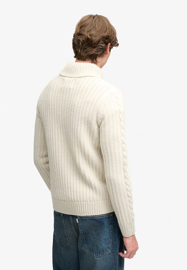 Superdry Rollkragenpullover »JACOB CABLE ROLL NECK JUMPER« Materialmix, relaxed fit