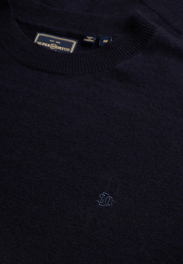 Superdry Rundhalspullover »ESSENTIAL LW WOOL BLEND JUMPER« Baumwollmischung, slim fit