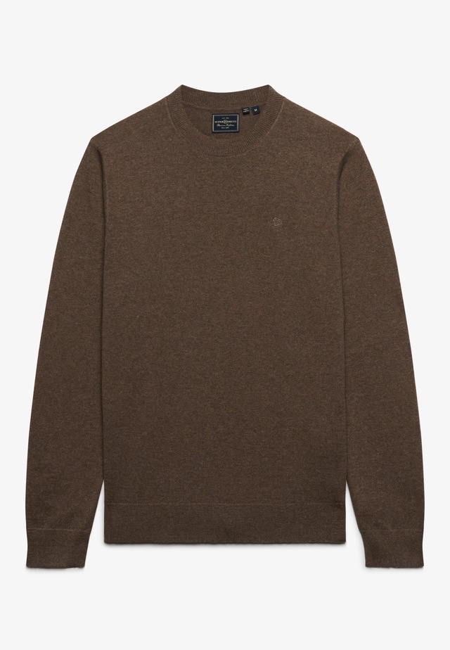 Superdry Rundhalspullover »ESSENTIAL LW WOOL BLEND JUMPER« Baumwollmischung, slim fit