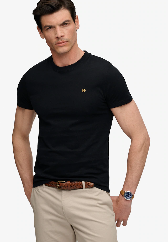 Superdry Rundhalsshirt »ESSENTIAL SDCO LOGO EMB TEE« Baumwolle, regular fit