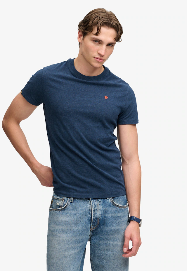 Superdry Rundhalsshirt »ESSENTIAL SDCO LOGO EMB TEE« Baumwolle, regular fit