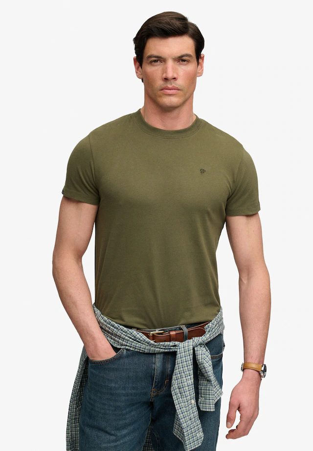 Superdry Rundhalsshirt »ESSENTIAL SDCO LOGO EMB TEE« Baumwolle, regular fit