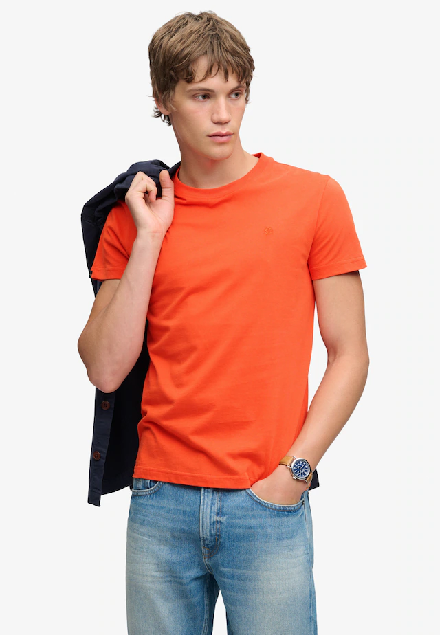 Superdry Rundhalsshirt »ESSENTIAL SDCO LOGO EMB TEE« Baumwolle, regular fit
