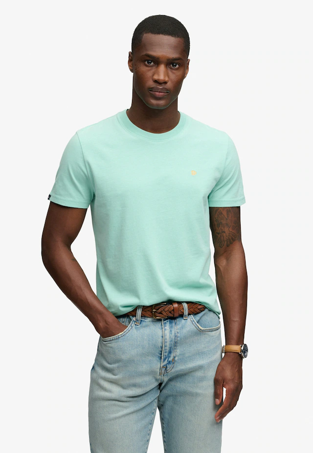 Superdry Rundhalsshirt »ESSENTIAL SDCO LOGO EMB TEE« Baumwolle, regular fit