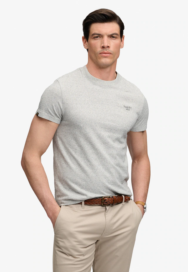 Superdry Rundhalsshirt »ESSENTIAL SDCO LOGO EMB TEE« Baumwolle, regular fit
