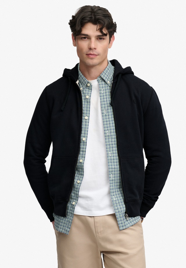 Superdry Kapuzensweatjacke »ESSENTIAL SDCO LOGO ZIPHOOD« Baumwollmischung, regular fit