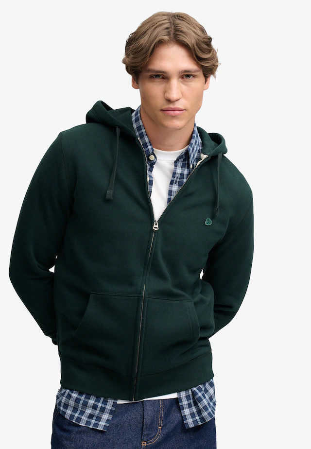 Superdry Kapuzensweatjacke »ESSENTIAL SDCO LOGO ZIPHOOD« Baumwollmischung, regular fit