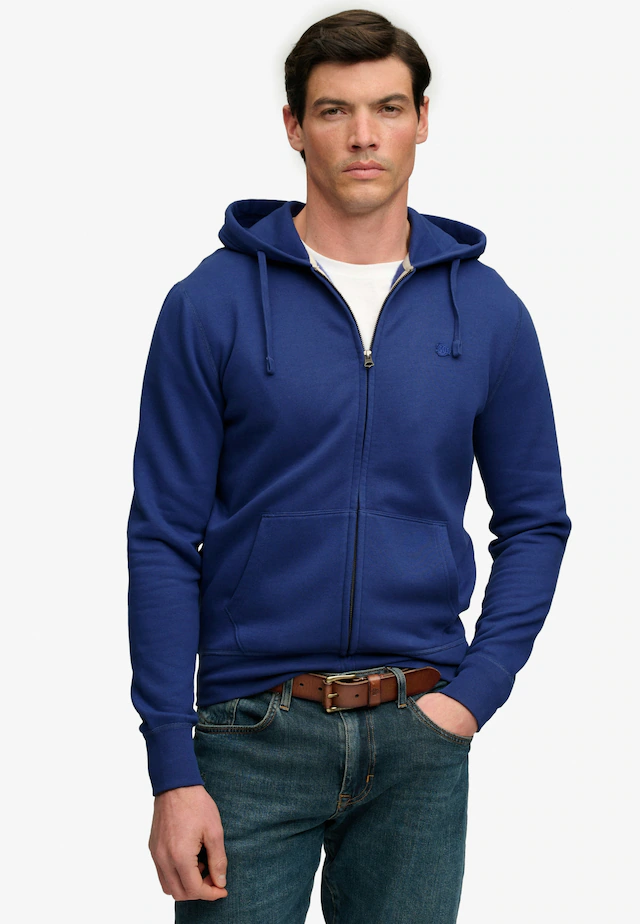 Superdry Kapuzensweatjacke »ESSENTIAL SDCO LOGO ZIPHOOD« Baumwollmischung, regular fit