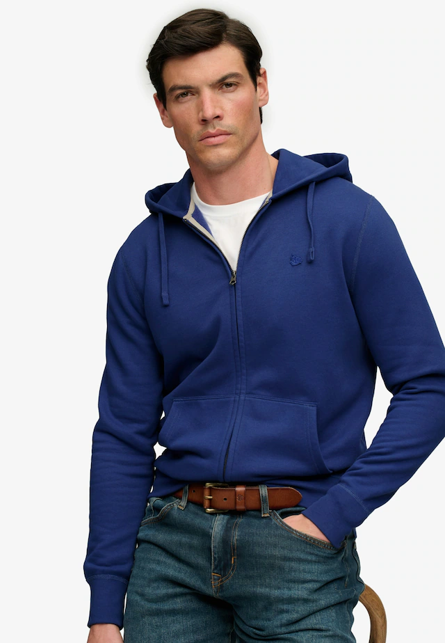 Superdry Kapuzensweatjacke »ESSENTIAL SDCO LOGO ZIPHOOD« Baumwollmischung, regular fit