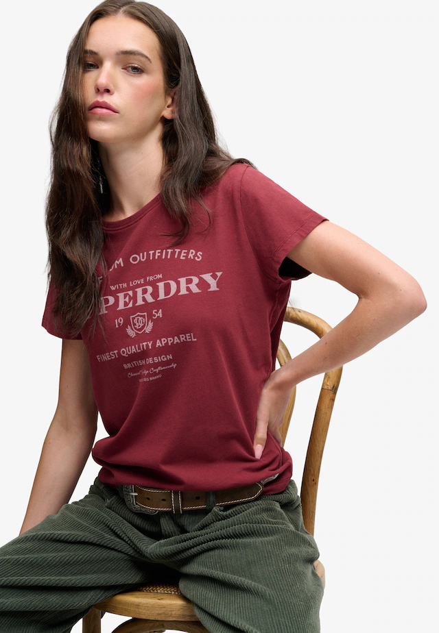 Superdry Print-Shirt »LUXE CASUAL CLASSIC TEE« Baumwolle, slim fit