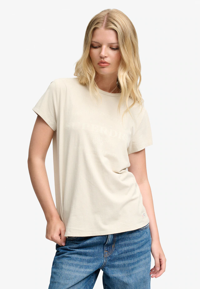 Superdry Print-Shirt »LUXE CASUAL CLASSIC TEE« Baumwolle, slim fit