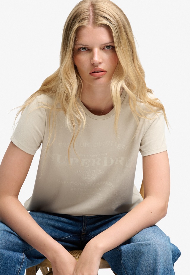 Superdry Print-Shirt »LUXE CASUAL CLASSIC TEE« Baumwolle, slim fit