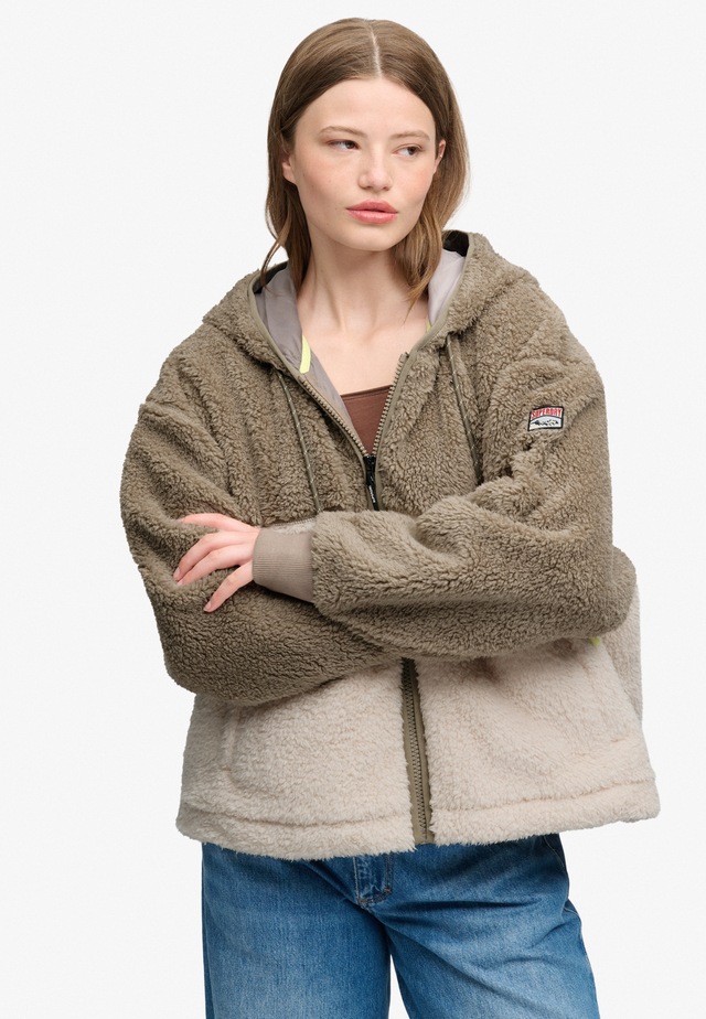 Superdry Kapuzensweatjacke »SUPER SOFT ZIPHOOD« Kunstfaser, oversize