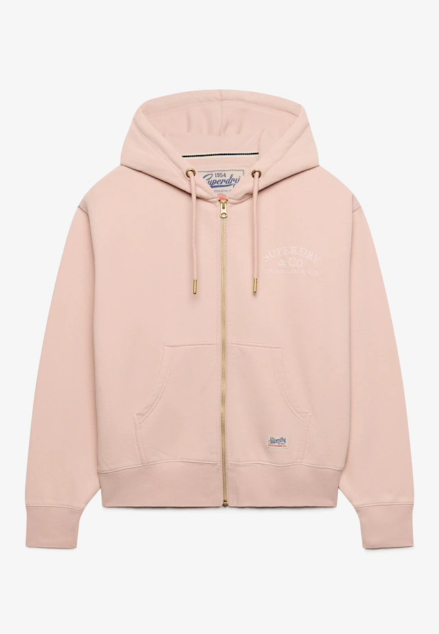 Superdry Kapuzensweatjacke »LUXE CASUAL ZIPHOOD« Baumwollmischung, relaxed fit