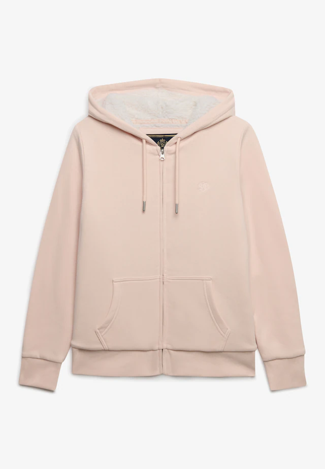 Superdry Kapuzensweatjacke »SIGNATURE EMB BORG ZIPHOOD« Baumwollmischung, relaxed fit