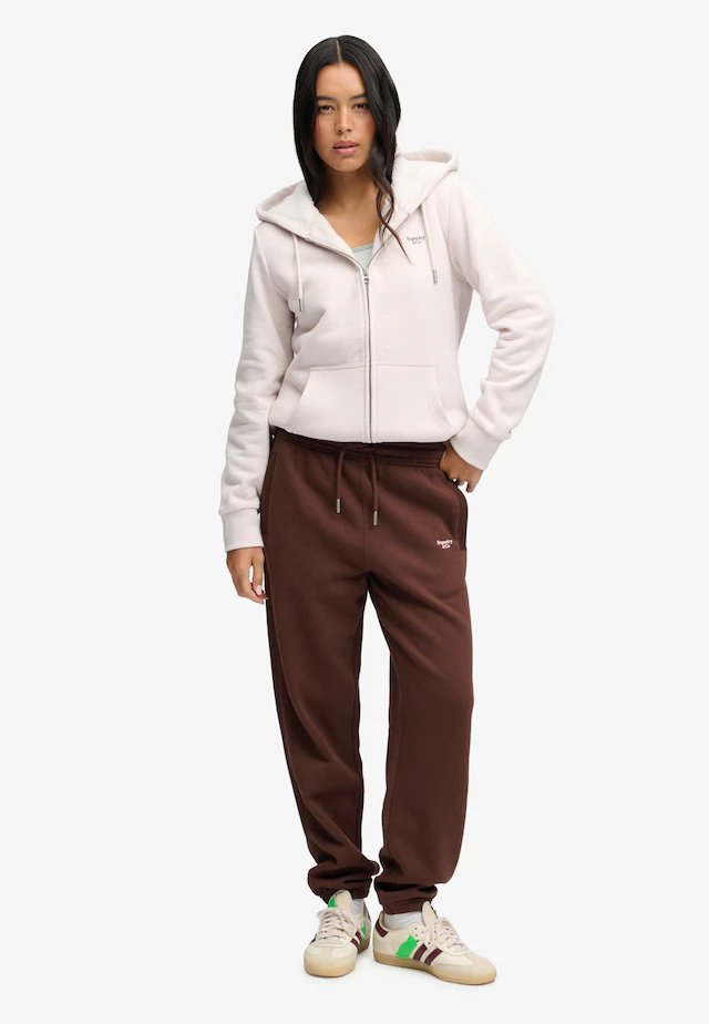 Superdry Kapuzensweatjacke »SIGNATURE EMB BORG ZIPHOOD« Baumwollmischung, relaxed fit