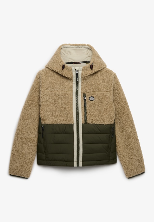 Superdry Hybridjacke »OUTDOOR BORG QUILT HYBRID« mit Kapuze Kunstfaser, relaxed fit