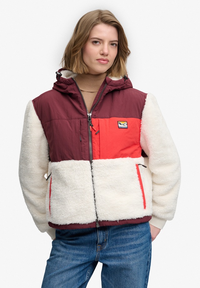 Superdry Hybridjacke »SUPER SOFT HYBRID FULL ZIP« mit Kapuze Kunstfaser, oversize