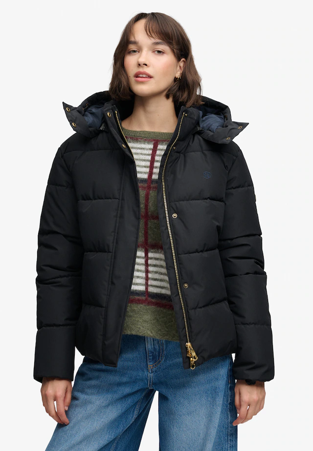 Superdry Steppjacke »PREMIUM HOOD PUFFER JKT« mit Kapuze Kunstfaser, relaxed fit