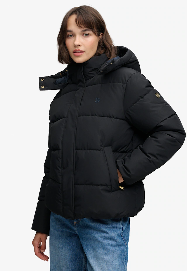 Superdry Steppjacke »PREMIUM HOOD PUFFER JKT« mit Kapuze Kunstfaser, relaxed fit