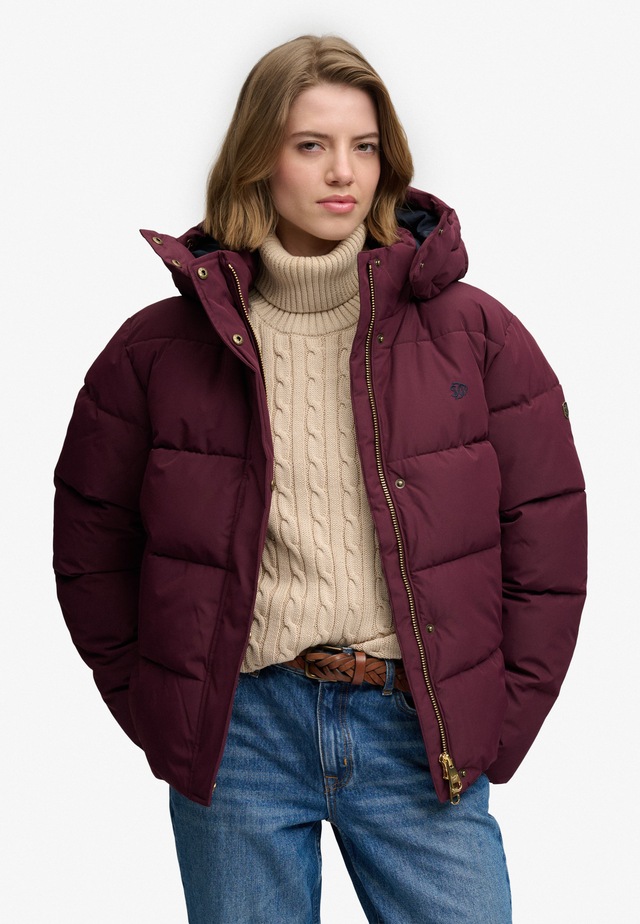 Superdry Steppjacke »PREMIUM HOOD PUFFER JKT« mit Kapuze Kunstfaser, relaxed fit