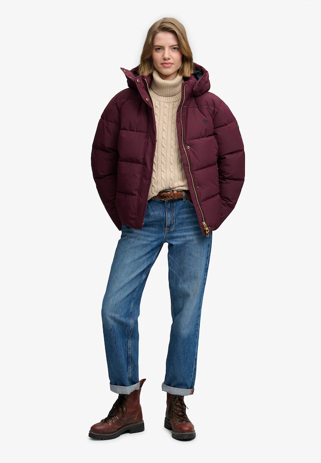 Superdry Steppjacke »PREMIUM HOOD PUFFER JKT« mit Kapuze Kunstfaser, relaxed fit