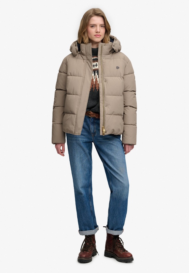Superdry Steppjacke »PREMIUM HOOD PUFFER JKT« mit Kapuze Kunstfaser, relaxed fit