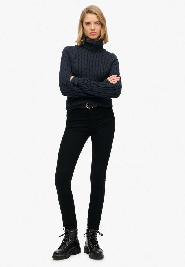 Superdry Rollkragenpullover »SLOUCHY CABLE ROLL NECK« Baumwolle, loose fit
