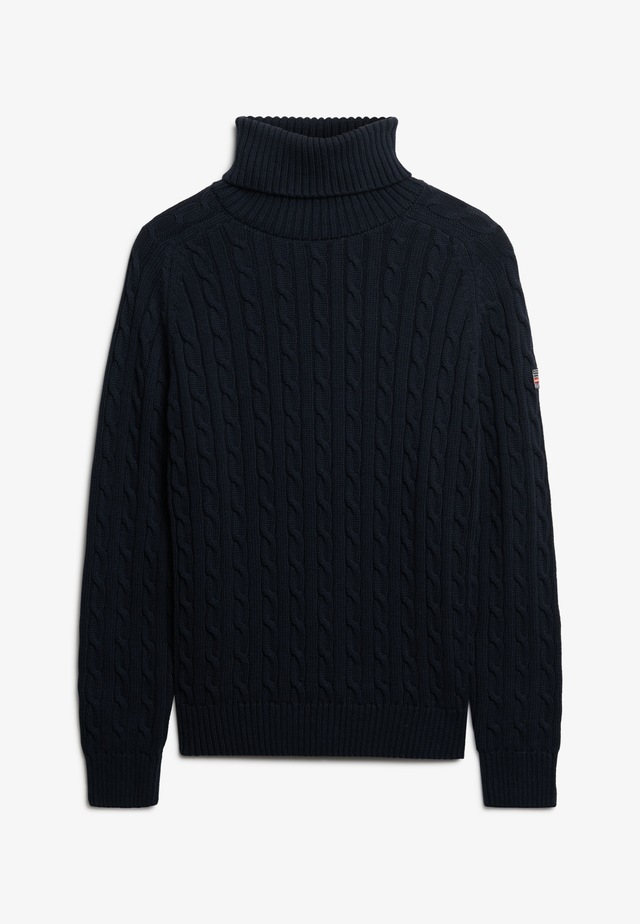 Superdry Rollkragenpullover »SLOUCHY CABLE ROLL NECK« Baumwolle, loose fit