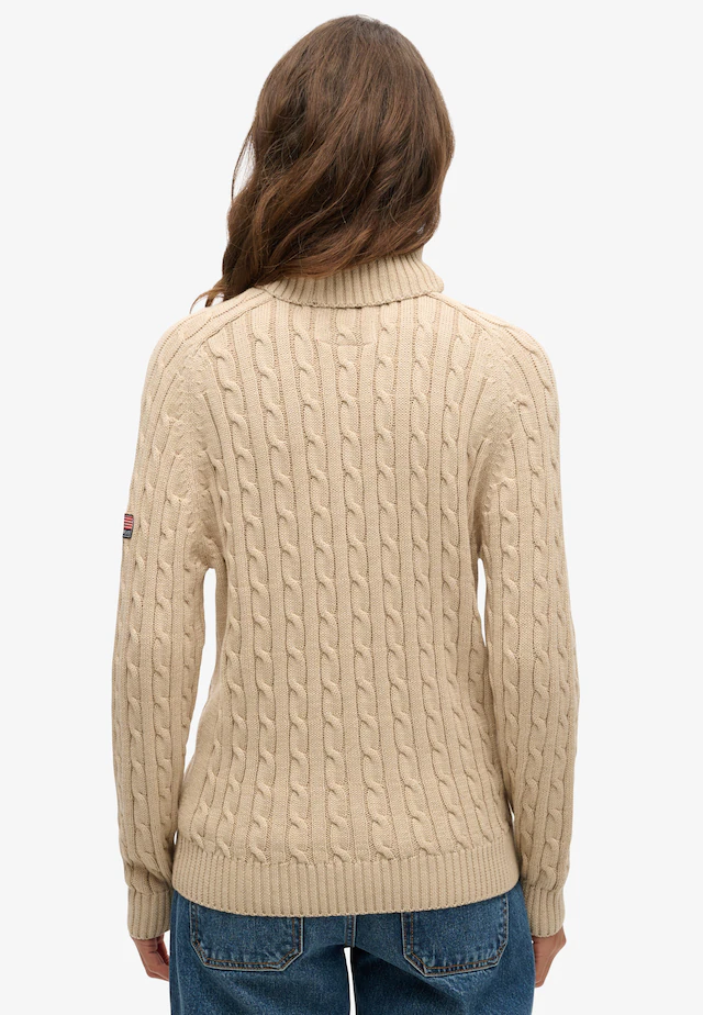Superdry Rollkragenpullover »SLOUCHY CABLE ROLL NECK« Baumwolle, loose fit
