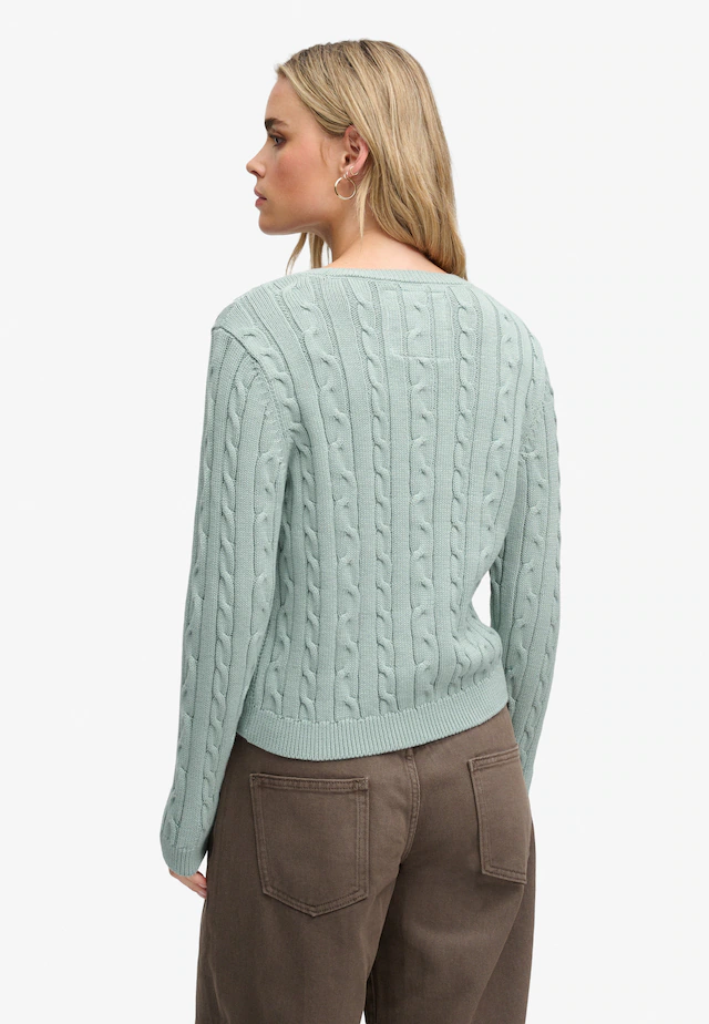 Superdry Strickpullover »ESSENTIALS SD&CO CABLE JUMPER« Kunstfaser, relaxed fit