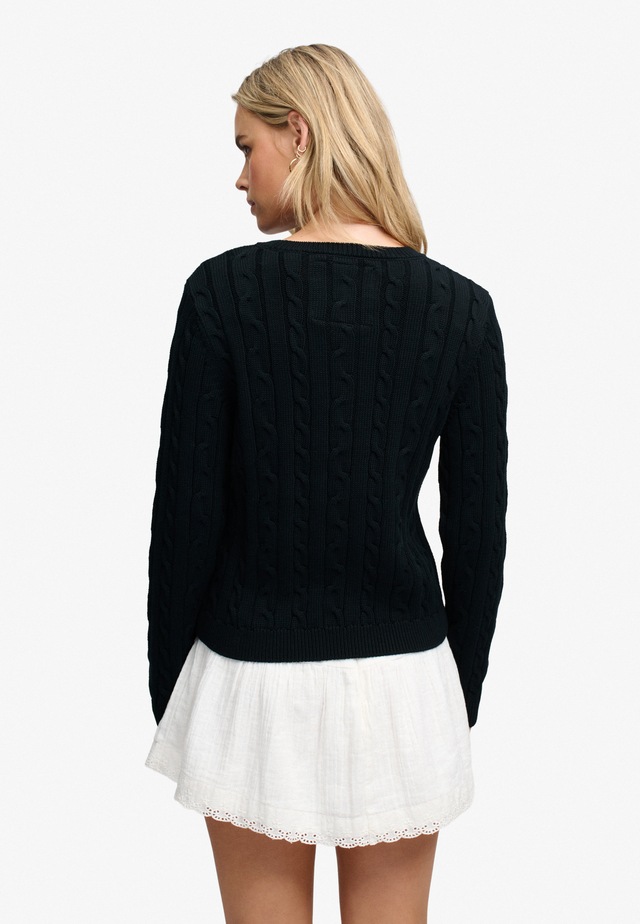 Superdry Strickpullover »ESSENTIALS SD&CO CABLE JUMPER« Kunstfaser, relaxed fit