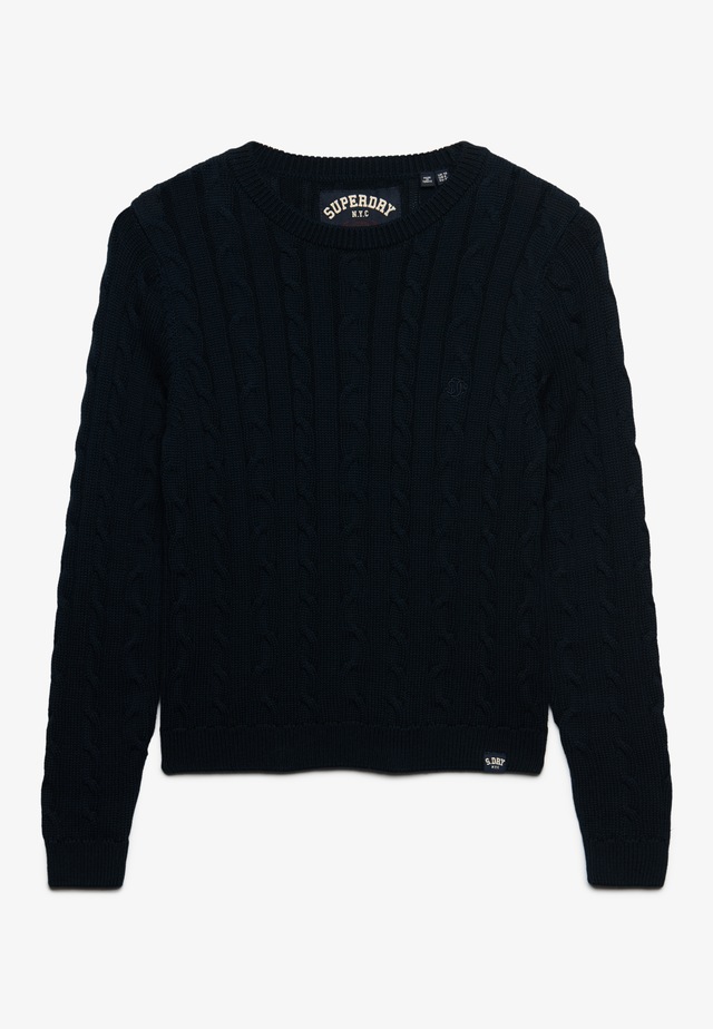 Superdry Strickpullover »ESSENTIALS SD&CO CABLE JUMPER« Kunstfaser, relaxed fit