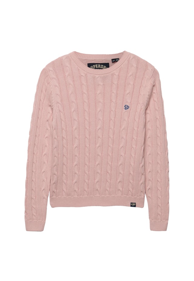 Superdry Strickpullover »ESSENTIALS SD&CO CABLE JUMPER« Kunstfaser, relaxed fit