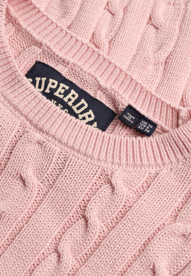 Superdry Strickpullover »ESSENTIALS SD&CO CABLE JUMPER« Kunstfaser, relaxed fit