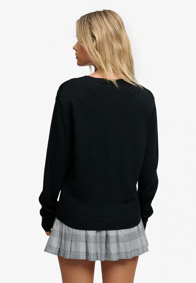 Superdry Strickjacke »ESSENTIAL SLOUCHY CREW CARDI« Baumwollmischung