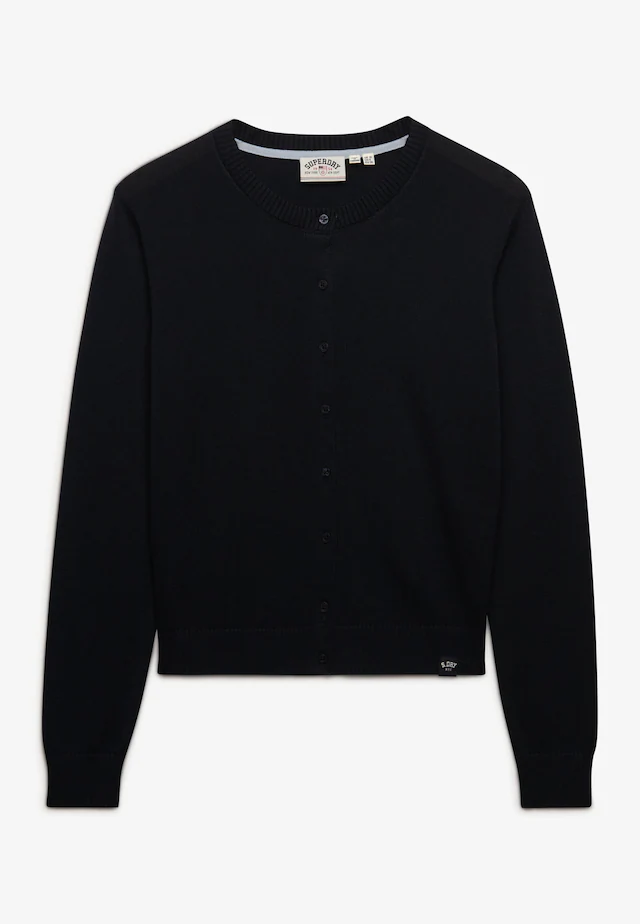 Superdry Strickjacke »ESSENTIAL SLOUCHY CREW CARDI« Baumwollmischung