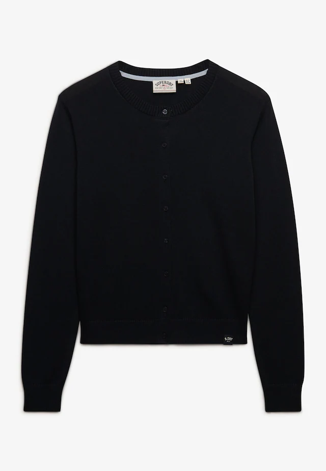 Superdry Strickjacke »ESSENTIAL SLOUCHY CREW CARDI« Baumwollmischung