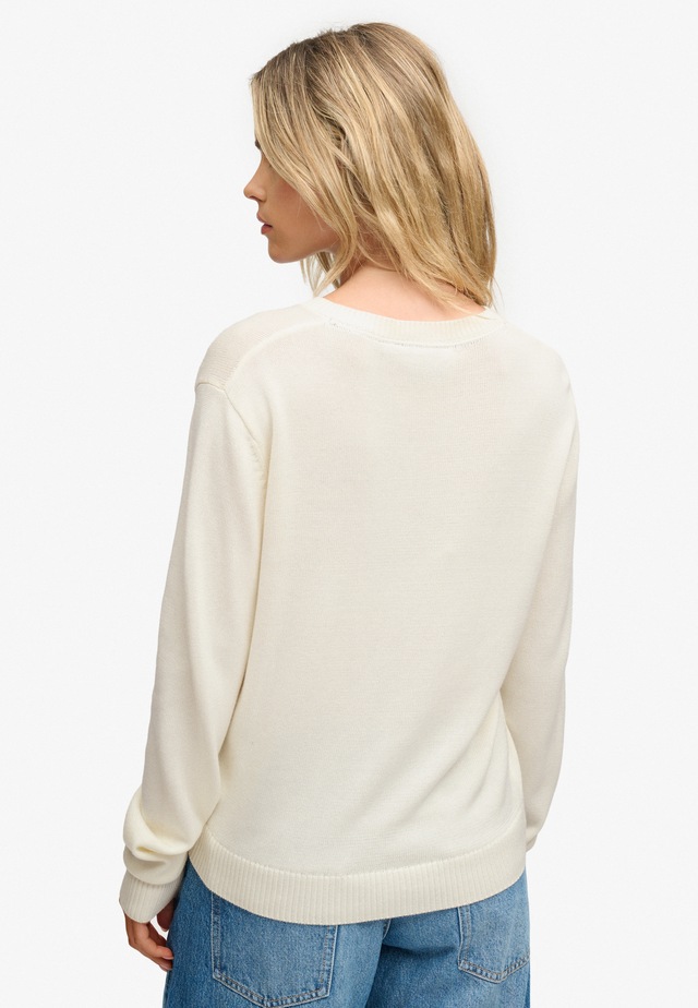 Superdry Strickjacke »ESSENTIAL SLOUCHY CREW CARDI« Baumwollmischung