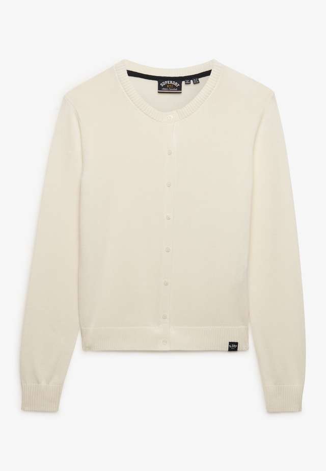 Superdry Strickjacke »ESSENTIAL SLOUCHY CREW CARDI« Baumwollmischung