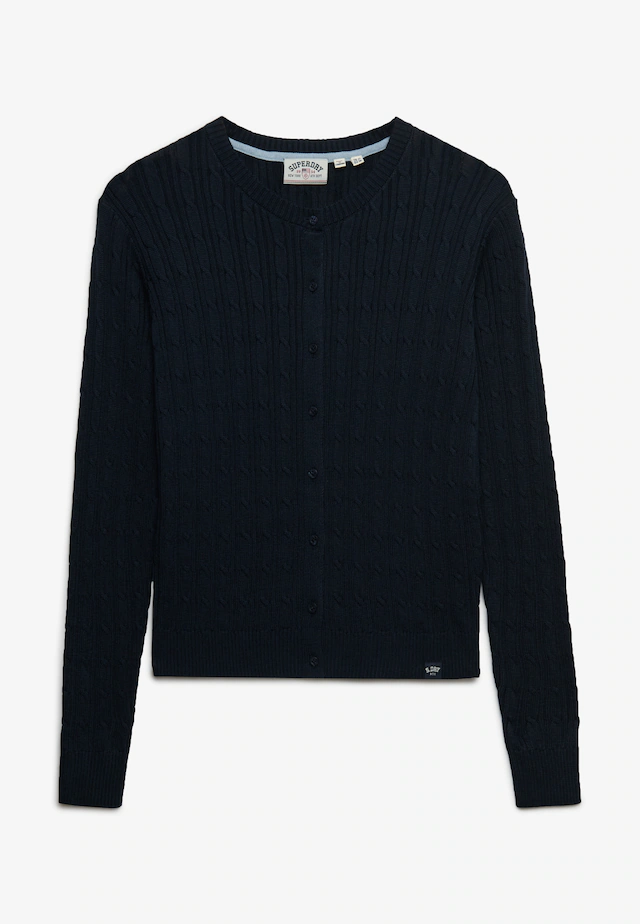 Superdry Strickjacke »SLOUCHY CABLE CARDIGAN« Baumwollmischung